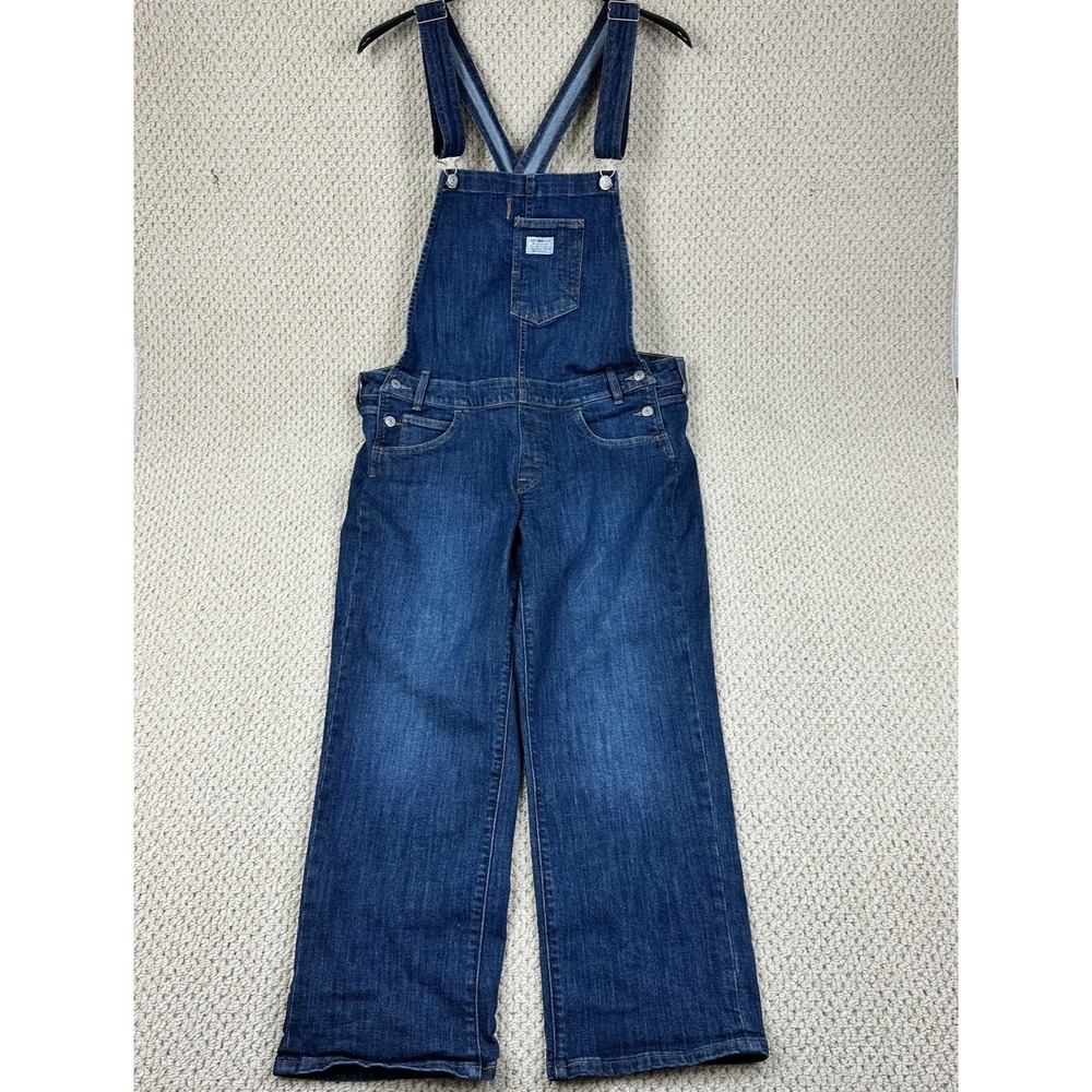Levis Premium Denim Bib Overalls Women 16W Big E Vtg Style Workwear High Rise